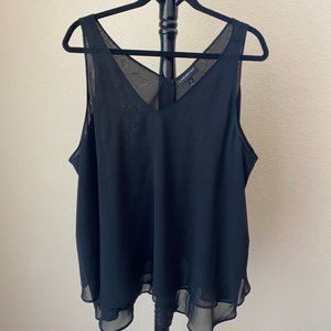 Lane Bryant, Black Tank Top, Shell, Size 22
